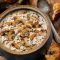 Creamy mushroom soup infused with white wine and tarragon
